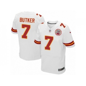 Men Nike Kansas City Chiefs #7 Harrison Butker Elite White NFL Jersey