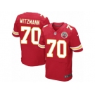 Men Nike Kansas City Chiefs #70 Bryan Witzmann Elite Red Team Color NFL Jersey