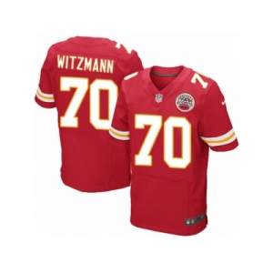 Men Nike Kansas City Chiefs #70 Bryan Witzmann Elite Red Team Color NFL Jersey