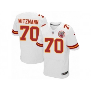 Men Nike Kansas City Chiefs #70 Bryan Witzmann Elite White NFL Jersey