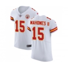 Men's Nike Kansas City Chiefs #15 Patrick Mahomes II White Vapor Untouchable Elite Player NFL Jersey