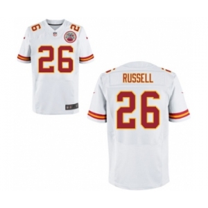 Men's Nike Kansas City Chiefs #26 KeiVarae Russell Elite White NFL Jersey