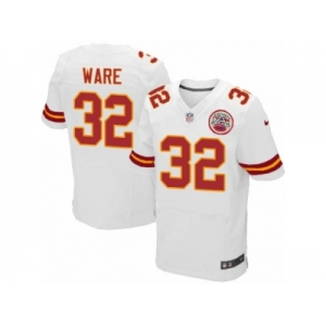 Men's Nike Kansas City Chiefs #32 Spencer Ware Elite White NFL Jersey