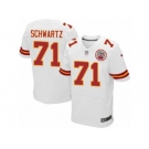 Men's Nike Kansas City Chiefs #71 Mitchell Schwartz Elite White NFL Jersey