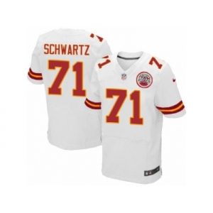 Men's Nike Kansas City Chiefs #71 Mitchell Schwartz Elite White NFL Jersey