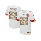 Nike Kansas City Chiefs #22 Marcus Peters White Men's Stitched NFL Elite Gold Jersey