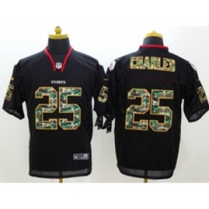 Nike Kansas City Chiefs #25 Jamaal Charles Black jerseys(Elite Camo Fashion)