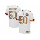 Nike Kansas City Chiefs #50 Justin Houston White Men's Stitched NFL Elite Gold Jersey