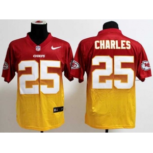nike nfl jerseys kansas city chiefs #25 jamaal charles red-yellow[Elite drift fashion][second version]