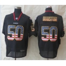 nike nfl jerseys kansas city chiefs #50 houston black[Elite USA flag fashion][houston]