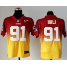 nike nfl jerseys kansas city chiefs #91 hali red-yellow[Elite drift fashion][second version]