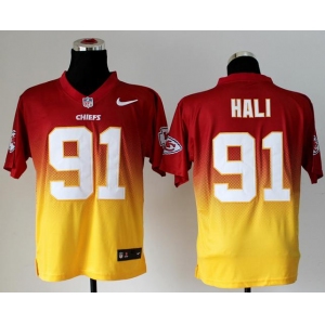 nike nfl jerseys kansas city chiefs #91 hali red-yellow[Elite drift fashion][second version]