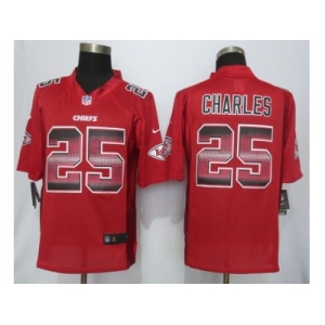 2015 new nike kansas city chiefs #25 charles red strobe jerseys[limited]