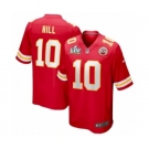 Kansas City Chiefs #10 Tyreek Hill Red Super Bowl LV game Jersey