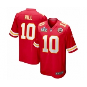 Kansas City Chiefs #10 Tyreek Hill Red Super Bowl LV game Jersey