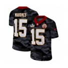 Kansas City Chiefs #15 Patrick Mahomes Camo 2021 Super Bowl LV Jersey