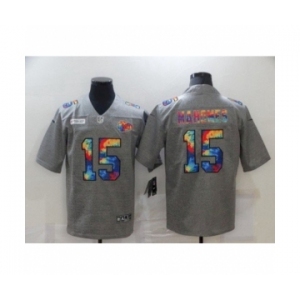Kansas City Chiefs #15 Patrick Mahomes Grey 2021 Crucial Catch Bowl LV Jersey