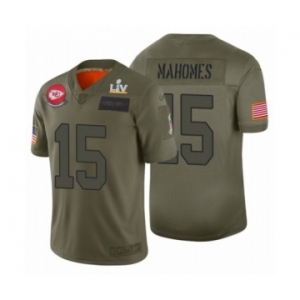 Kansas City Chiefs #15 Patrick Mahomes II Camo Super Bowl LV Jersey