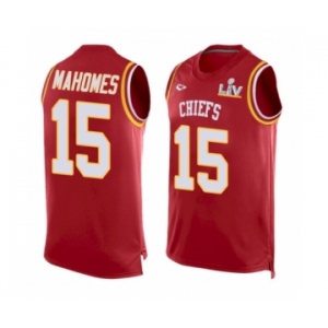 Kansas City Chiefs #15 Patrick Mahomes Red Limited Super Bowl LV Jersey