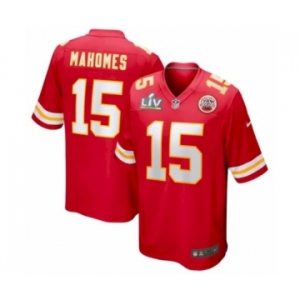 Kansas City Chiefs #15 Patrick Mahomes Red Super Bowl LV game Jersey