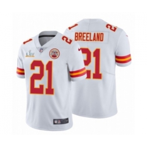 Kansas City Chiefs #21 Bashaud Breeland White 2021 Super Bowl LV Jersey