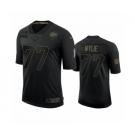 Kansas City Chiefs #77 Andrew Wylie Black 2020 Salute To Service Limited Jersey