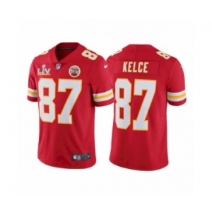 Kansas City Chiefs #87 Travis Kelce Red 2021 Super Bowl LV Jersey