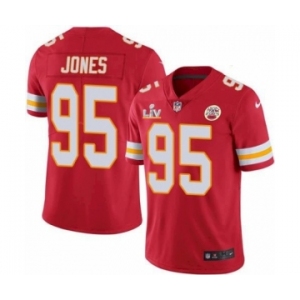 Kansas City Chiefs #95 Chris Jones Red 2021 Super Bowl LV Jersey