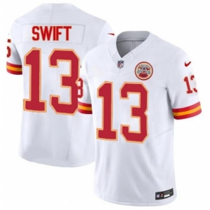 Men Kansas Chiefs #13 Taylor Swift White Stitched F U S E Home NFL Jersey