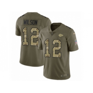 Men Nike Kansas City Chiefs #12 Albert Wilson Limited Olive Camo 2017 Salute to Service NFL Jersey