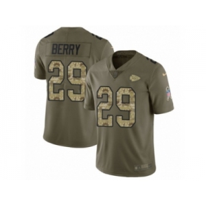 Men Nike Kansas City Chiefs #29 Eric Berry Limited Olive Camo 2017 Salute to Service NFL Jersey