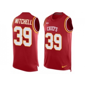 Men Nike Kansas City Chiefs #39 Terrance Mitchell Limited Red Player Name & Number Tank Top NFL Jersey