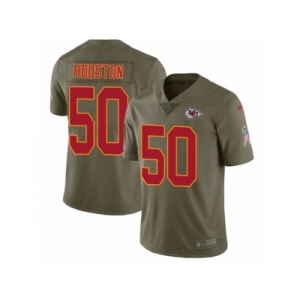 Men Nike Kansas City Chiefs #50 Justin Houston Limited Olive 2017 Salute to Service NFL Jersey