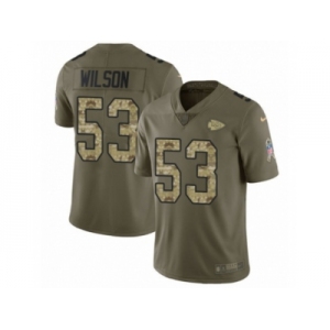 Men Nike Kansas City Chiefs #53 Ramik Wilson Limited Olive Camo 2017 Salute to Service NFL Jersey