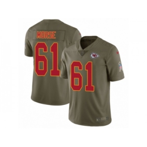 Men Nike Kansas City Chiefs #61 Mitch Morse Limited Olive 2017 Salute to Service NFL Jersey