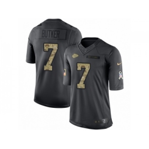 Men Nike Kansas City Chiefs #7 Harrison Butker Limited Black 2016 Salute to Service NFL Jersey