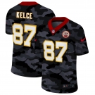 Men Nike Kansas City Chiefs #87 Kelce 2020 Nike 2ndCamo Salute to Service Limited