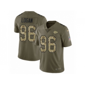 Men Nike Kansas City Chiefs #96 Bennie Logan Limited Olive Camo 2017 Salute to Service NFL Jersey