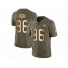 Men Nike Kansas City Chiefs #96 Bennie Logan Limited Olive Gold 2017 Salute to Service NFL Jersey