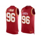 Men Nike Kansas City Chiefs #96 Bennie Logan Limited Red Player Name & Number Tank Top NFL Jersey