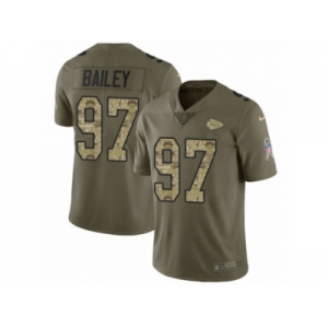 Men Nike Kansas City Chiefs #97 Allen Bailey Limited Olive Camo 2017 Salute to Service NFL Jersey