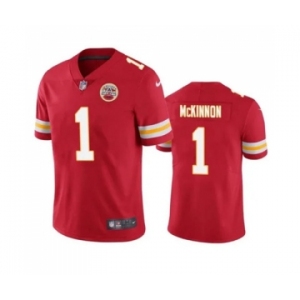 Men's Kansas City Chiefs #1 Jerick McKinnon Red Vapor Untouchable Limited Stitched Football Jersey