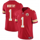 Men's Kansas City Chiefs #1 Xavier Worthy Red 2024 Draft Vapor Untouchable Limited Football Stitched Jersey