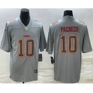 Men's Kansas City Chiefs #10 Isiah Pacheco Gray Atmosphere Fashion Stitched Jersey