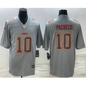 Men's Kansas City Chiefs #10 Isiah Pacheco Gray Atmosphere Fashion Stitched Jersey