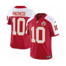 Men’s Kansas City Chiefs #10 Isiah Pacheco Red White 2023 F.U.S.E. Vapor Untouchable Limited Football Stitched Jersey