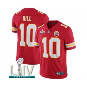 Men's Kansas City Chiefs #10 Tyreek Hill Red Team Color Vapor Untouchable Limited Player Super Bowl LIV Bound Football Jersey