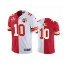 Men's Kansas City Chiefs #10 Tyreek Hill Red White 2021 Super Bowl LV Vapor Limited Stitched Football Jersey