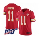 Men's Kansas City Chiefs #11 Demarcus Robinson Red Team Color Vapor Untouchable Limited Player 100th Season Football Jersey