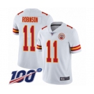 Men's Kansas City Chiefs #11 Demarcus Robinson White Vapor Untouchable Limited Player 100th Season Football Jersey